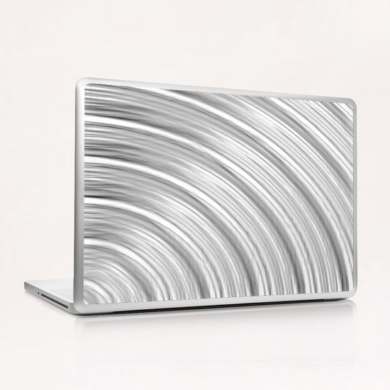 pencil drawing line pattern abstract in black and white Laptop & iPad Skin by Timmy333