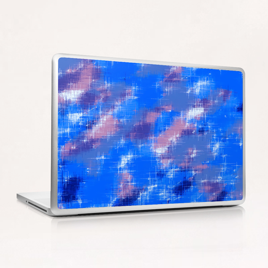 painting texture abstract background in blue pink Laptop & iPad Skin by Timmy333