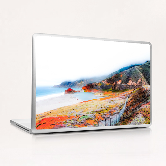 mountain with ocean view at Big Sur, California, USA Laptop & iPad Skin by Timmy333