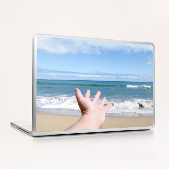 beach with blue sky Laptop & iPad Skin by Timmy333