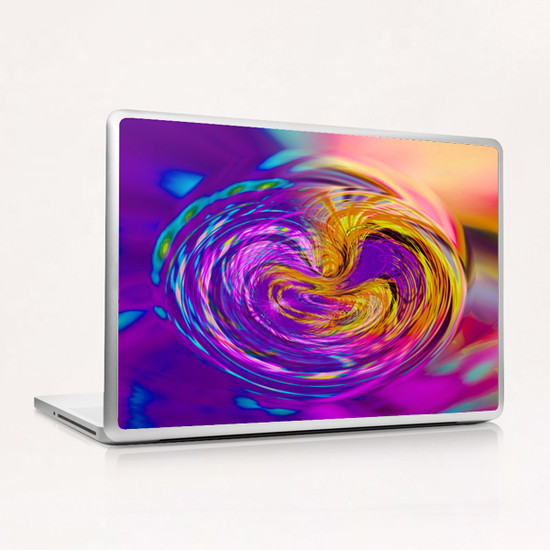 psychedelic graffiti abstract pattern in purple pink brown blue Laptop & iPad Skin by Timmy333