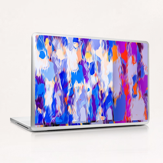 blue purple pink orange and red painting abstract background Laptop & iPad Skin by Timmy333