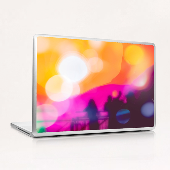 summer sunset sky with colorful bokeh light abstract background Laptop & iPad Skin by Timmy333