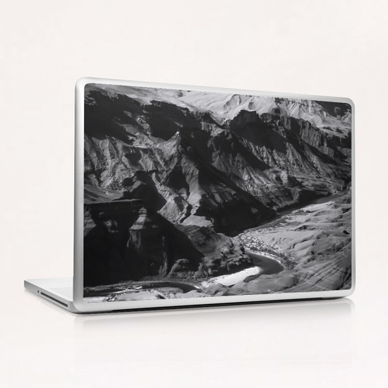 Desert at Grand Canyon national park, USA in black and white Laptop & iPad Skin by Timmy333