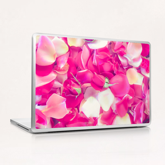 pink roses background Laptop & iPad Skin by Timmy333