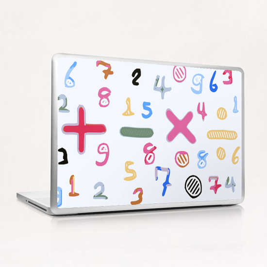 colorful number abstract background Laptop & iPad Skin by Timmy333