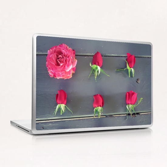 red roses and pink rose on the table Laptop & iPad Skin by Timmy333