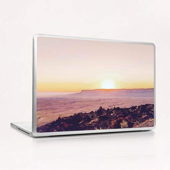 summer sunset over the mountain in the desert in Utah, USA Laptop & iPad Skin by Timmy333