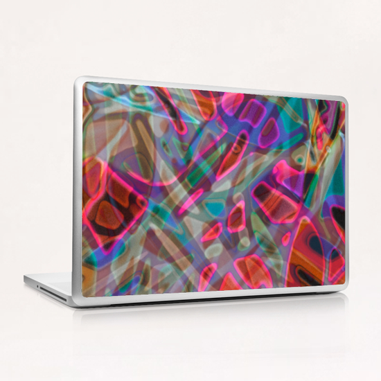 Colorful Abstract Stained Glass G9 Laptop & iPad Skin by MedusArt