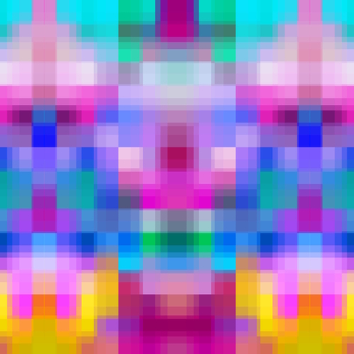 geometric symmetry art pixel square pattern abstract background in pink blue  Mural by Timmy333