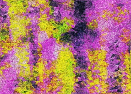 vintage psychedelic painting texture abstract in pink and yellow with noise and grain Mural by Timmy333