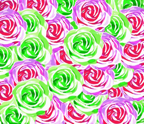 closeup rose pattern texture abstract background in pink red green Mural by Timmy333