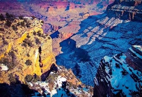 winter light at Grand Canyon national park, USA Mural by Timmy333