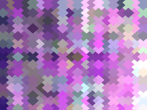 geometric square pixel pattern abstract in purple and pink Mural by Timmy333