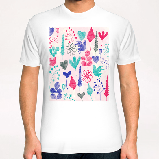 LOVELY FLORAL PATTERN X 0.4 T-Shirt by Amir Faysal